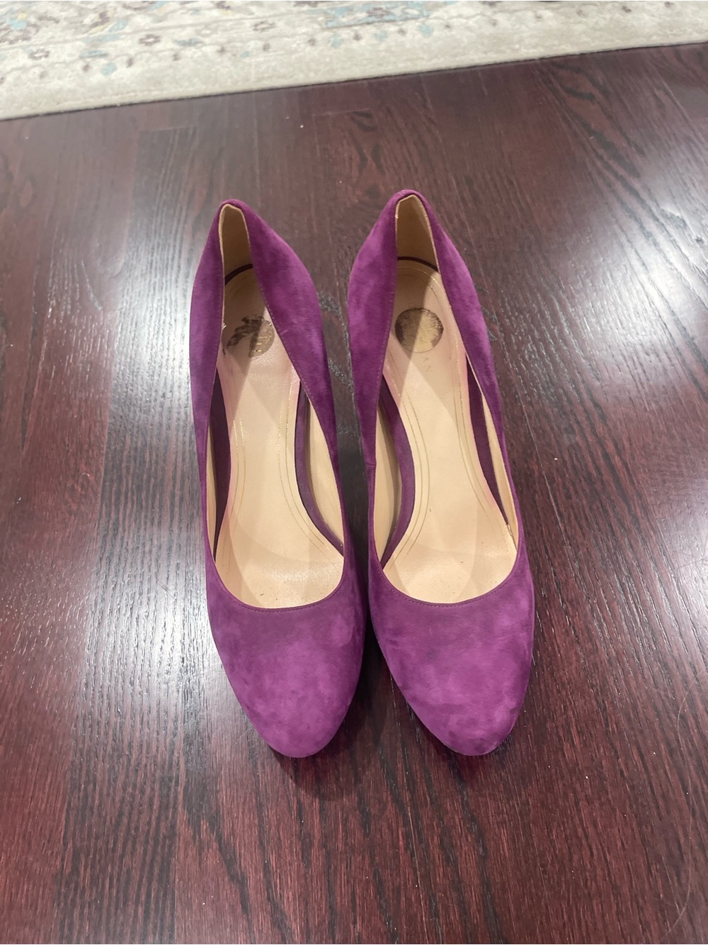 Cole Haan Purple Suede Pointed-Toe Pumps